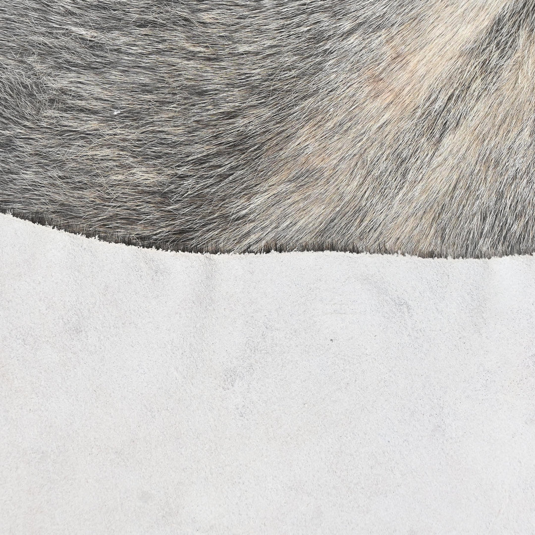 Brazilian Charcoal Dark Grey Cow Hide 4.5x4.5 FT