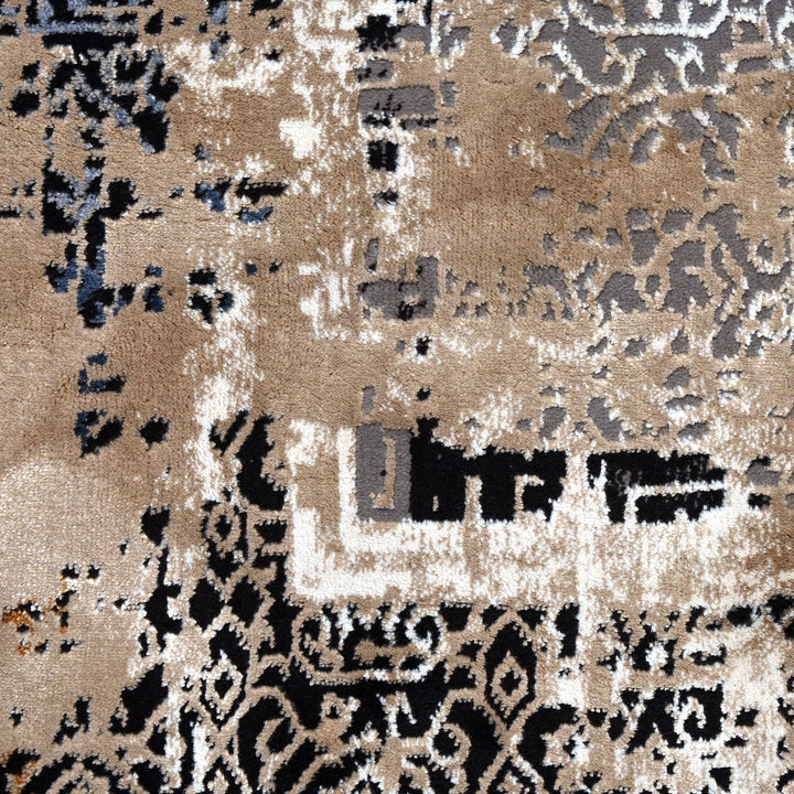 Beige Splash Turkish Rug 7x10 ft