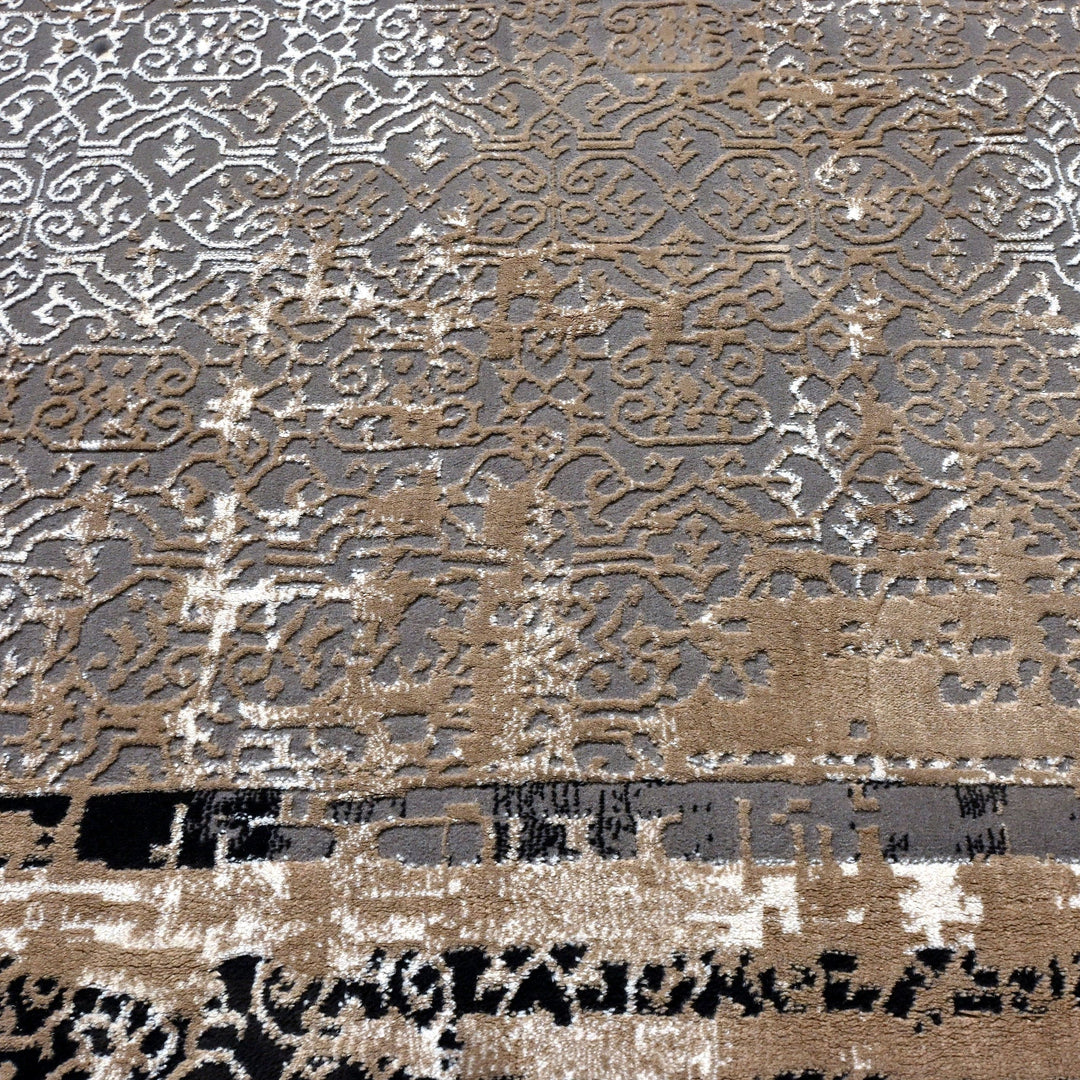 Beige Splash Turkish Rug 7x10 ft