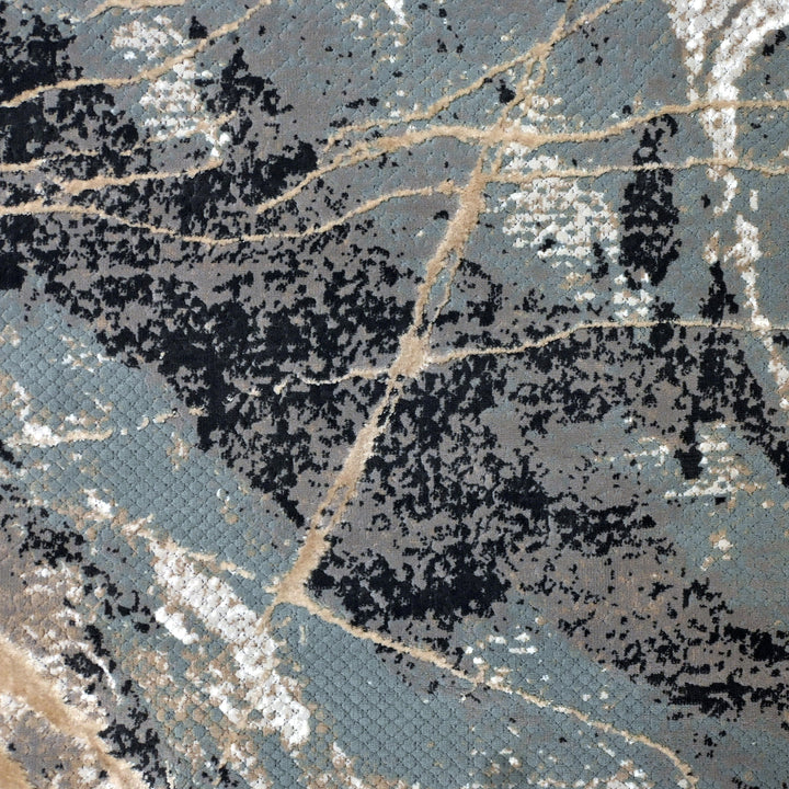 Grey Waves Turkish Rug 5X8 Ft