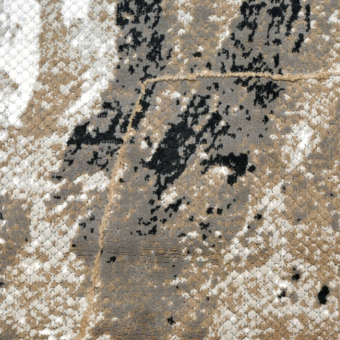 Grey Waves Turkish Rug 5X8 Ft