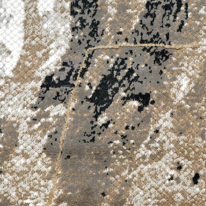 Grey Waves Turkish Rug 5X8 Ft