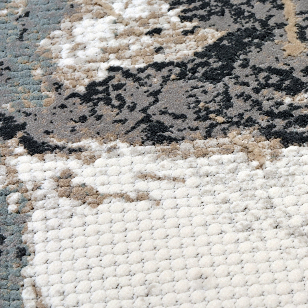 Grey Waves Turkish Rug 5X8 Ft