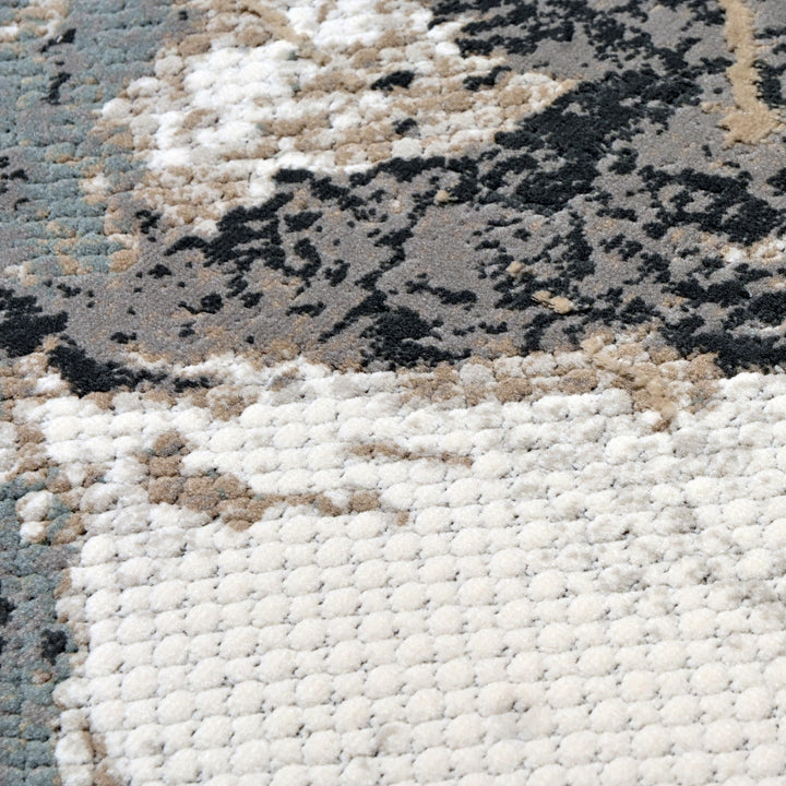 Grey Waves Turkish Rug 5X8 Ft