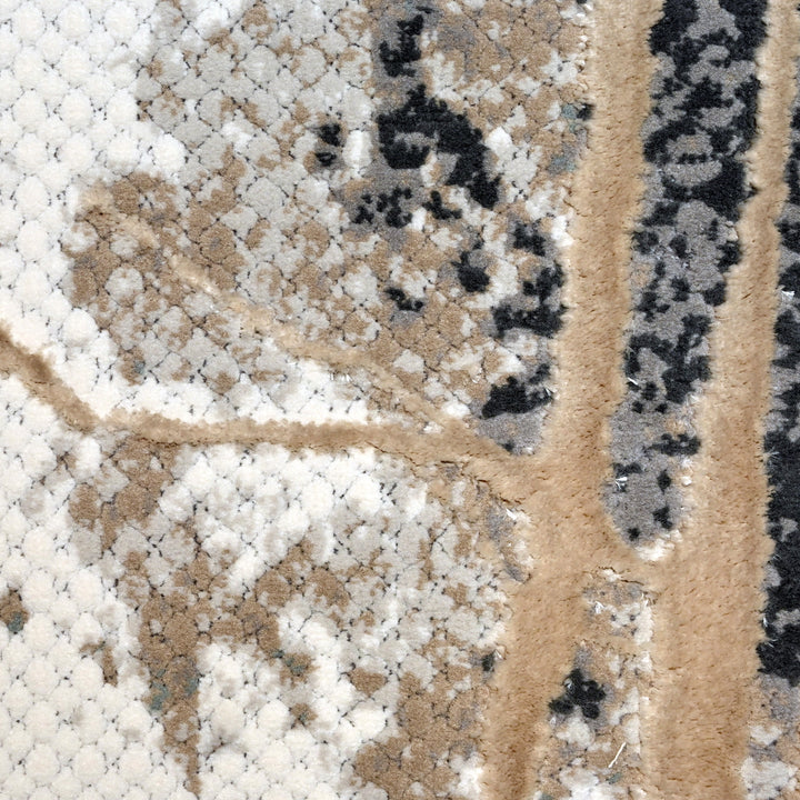 Grey Waves Turkish Rug 5X8 Ft