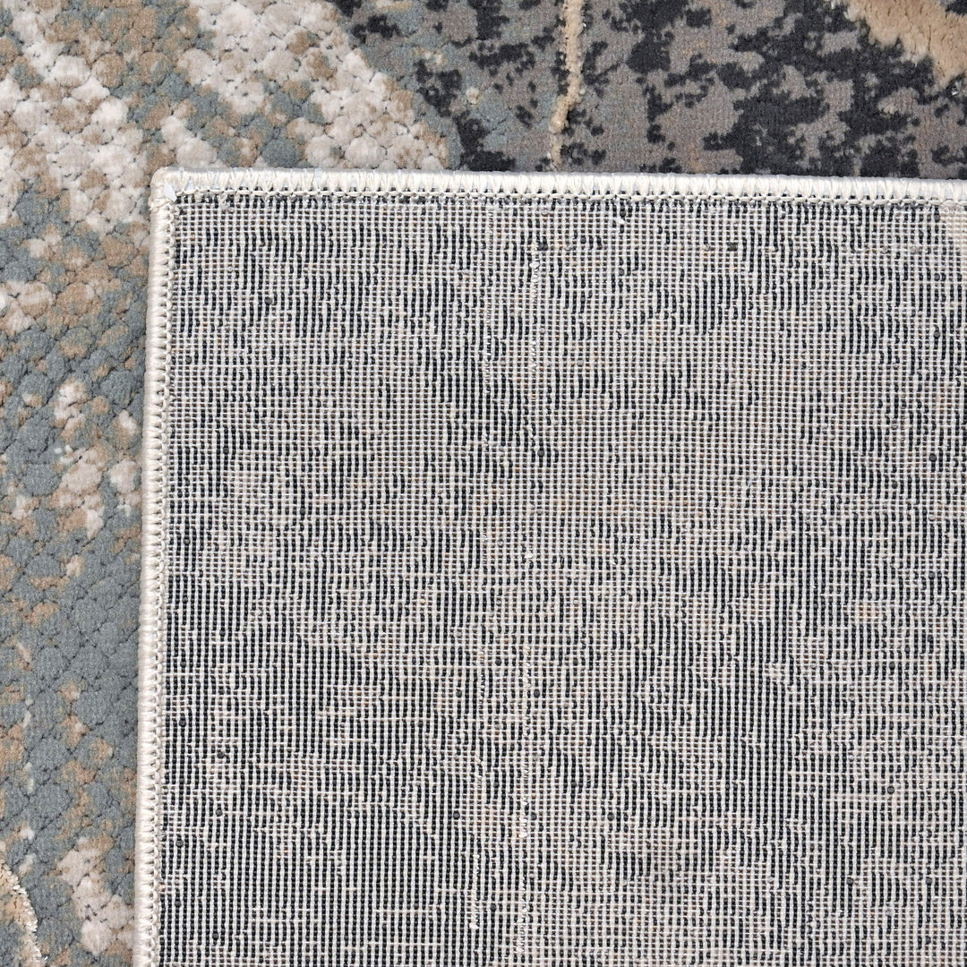 Grey Waves Turkish Rug 5X8 Ft