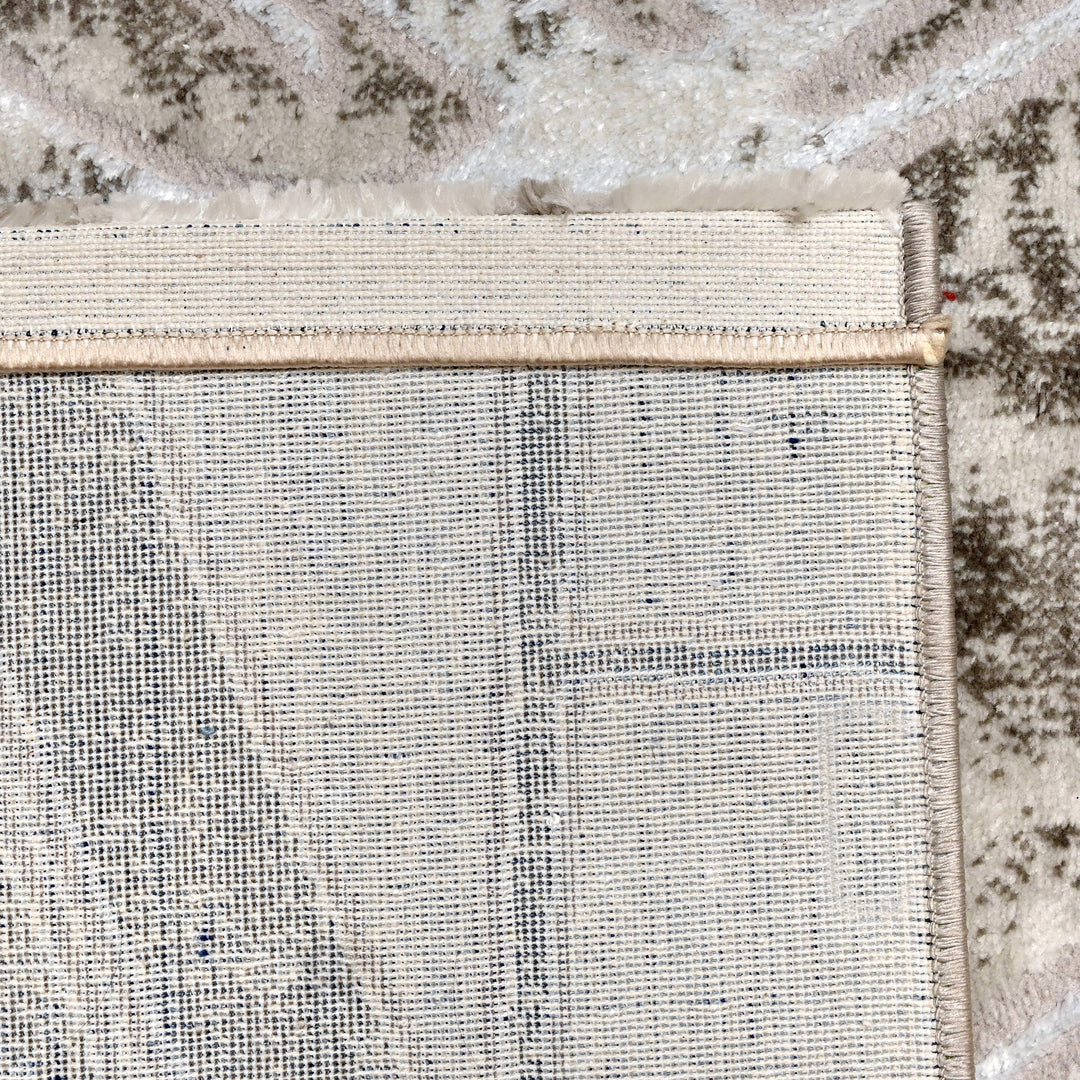 Grey Geometric Turkish Rug 5X8 Ft