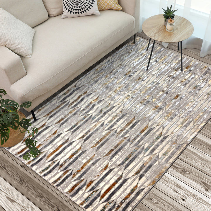 Multi Geometric Turkish Rug 5X8 Ft