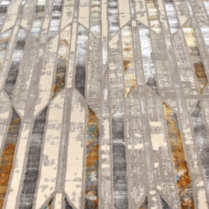 Multi Geometric Turkish Rug 5X8 Ft