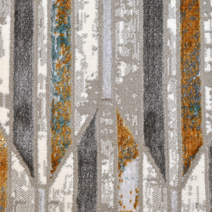 Multi Geometric Turkish Rug 5X8 Ft