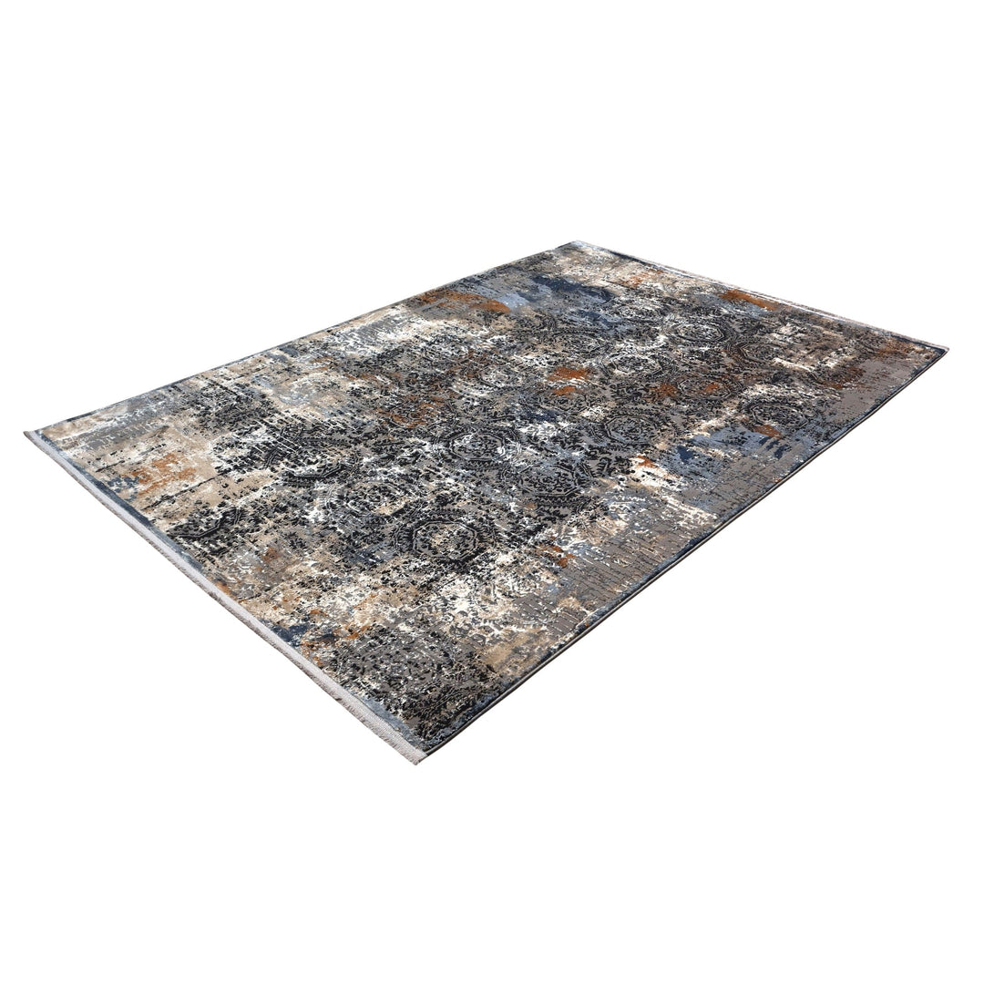 Light Grey Vintage Turkish Rug 5X8 Ft