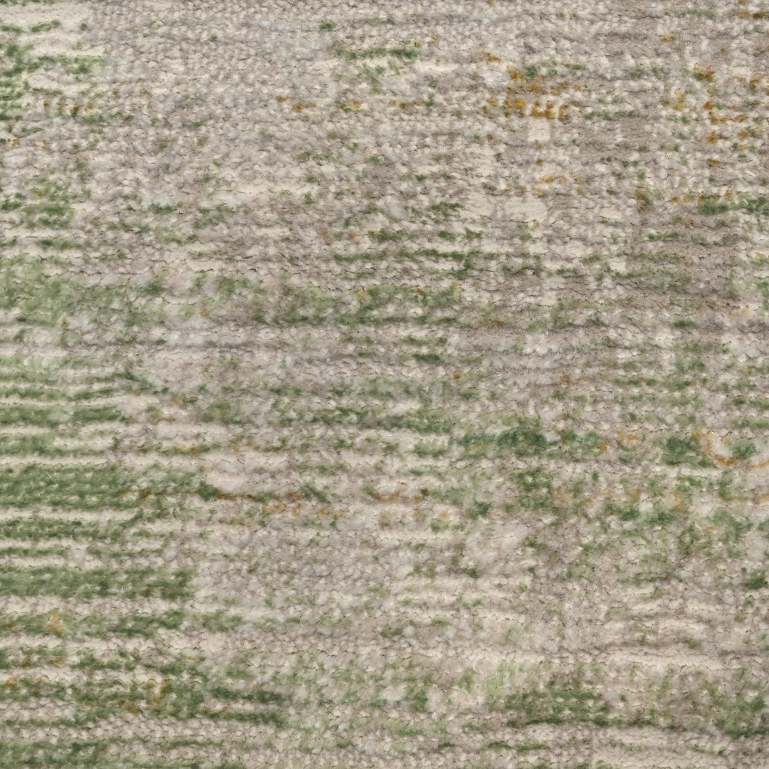 Green & Beige Abstract Turkish Rug 4X6 FT
