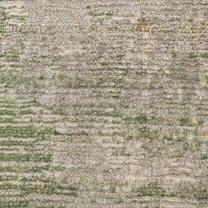 Green & Beige Abstract Turkish Rug 4X6 FT