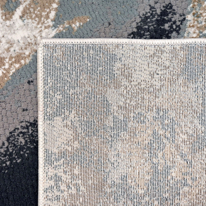 Grey Abstract Turkish Rug 4x6 ft