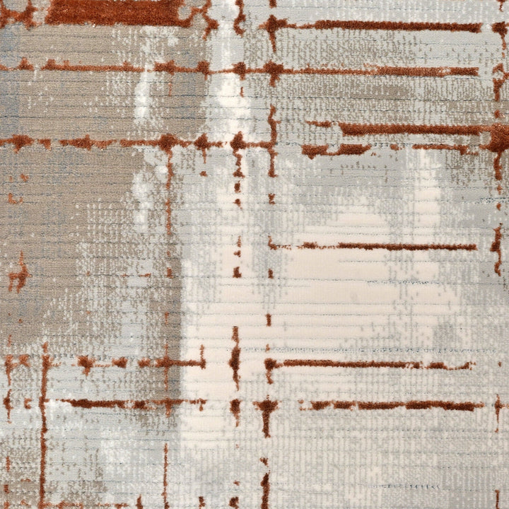 Beige Strips Turkish Rug 4x6 ft