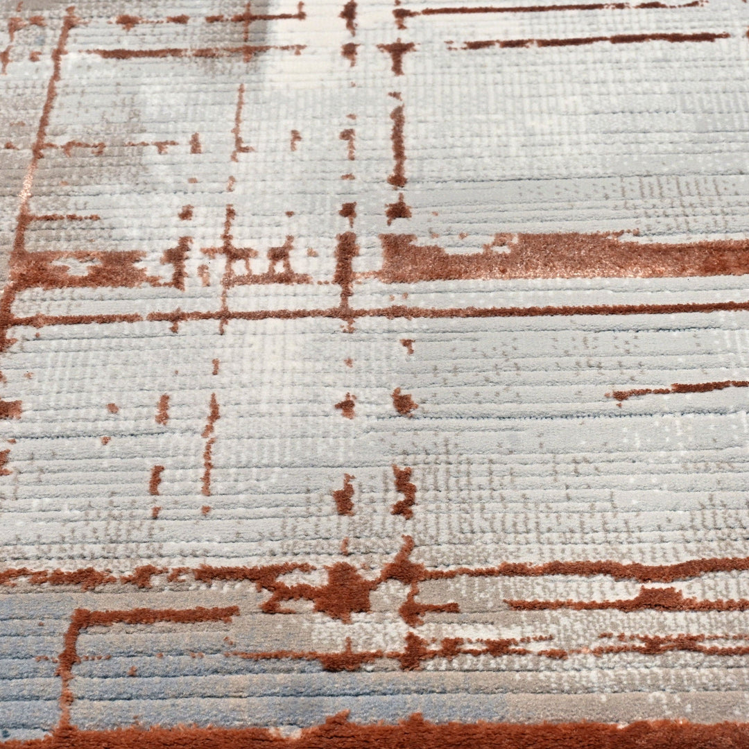 Beige Strips Turkish Rug 4x6 ft