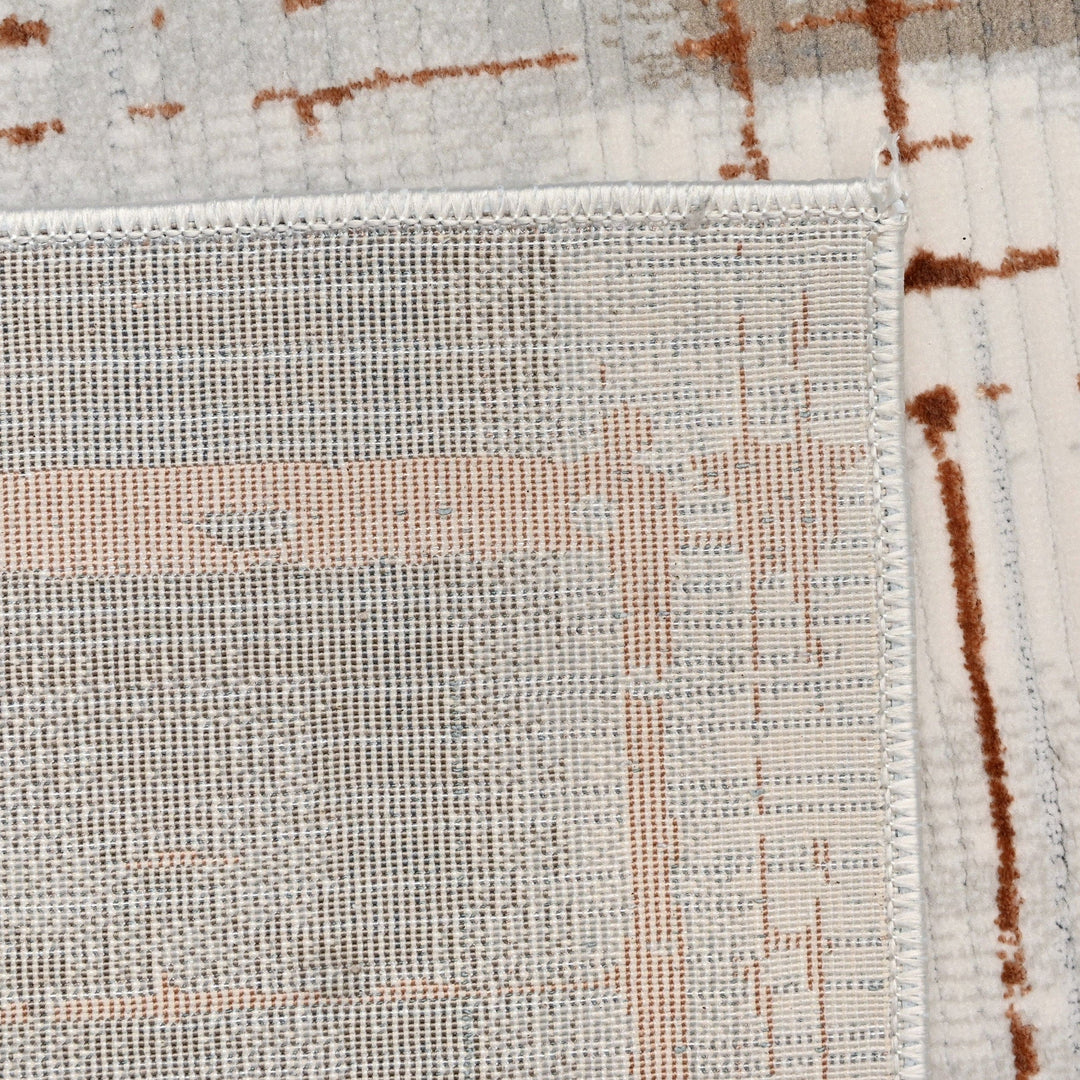 Beige Strips Turkish Rug 4x6 ft