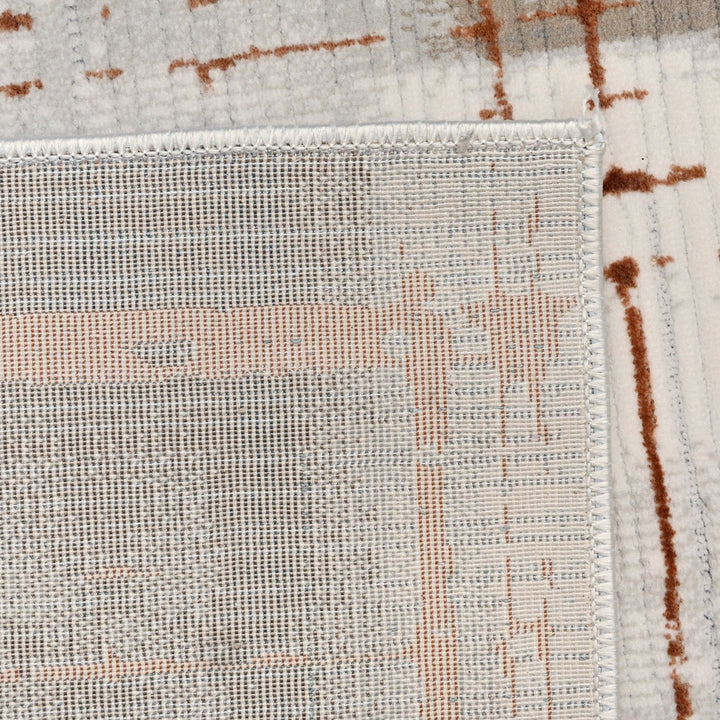 Beige Strips Turkish Rug 4x6 ft