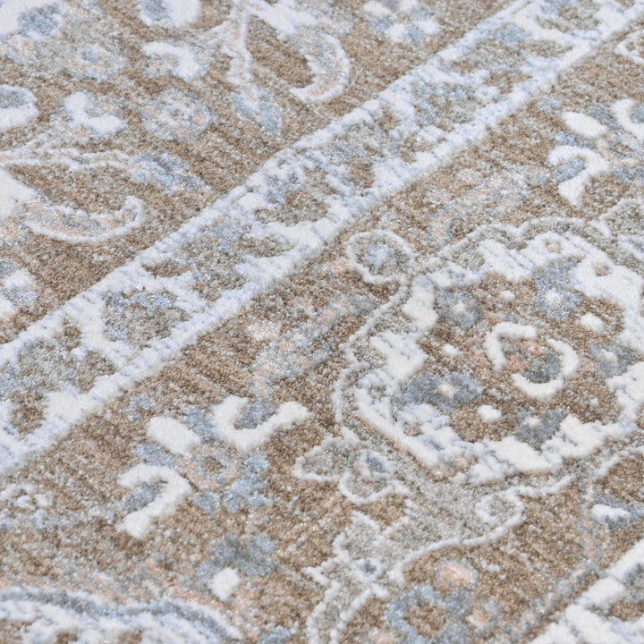 Grey & Beige Floral Turkish Rug 8X10 Ft