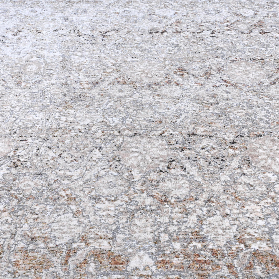 Soft Grey Abstract Turkish Rug 8X10 Ft