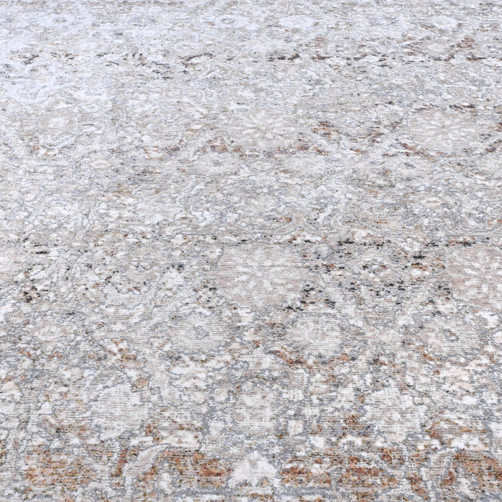 Soft Grey Abstract Turkish Rug 8X10 Ft
