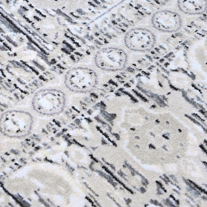 Soft Grey Floral Turkish Rug 8X10 Ft