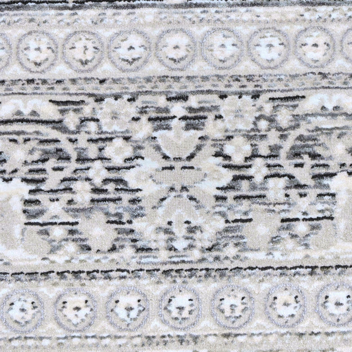 Soft Grey Floral Turkish Rug 8X10 Ft