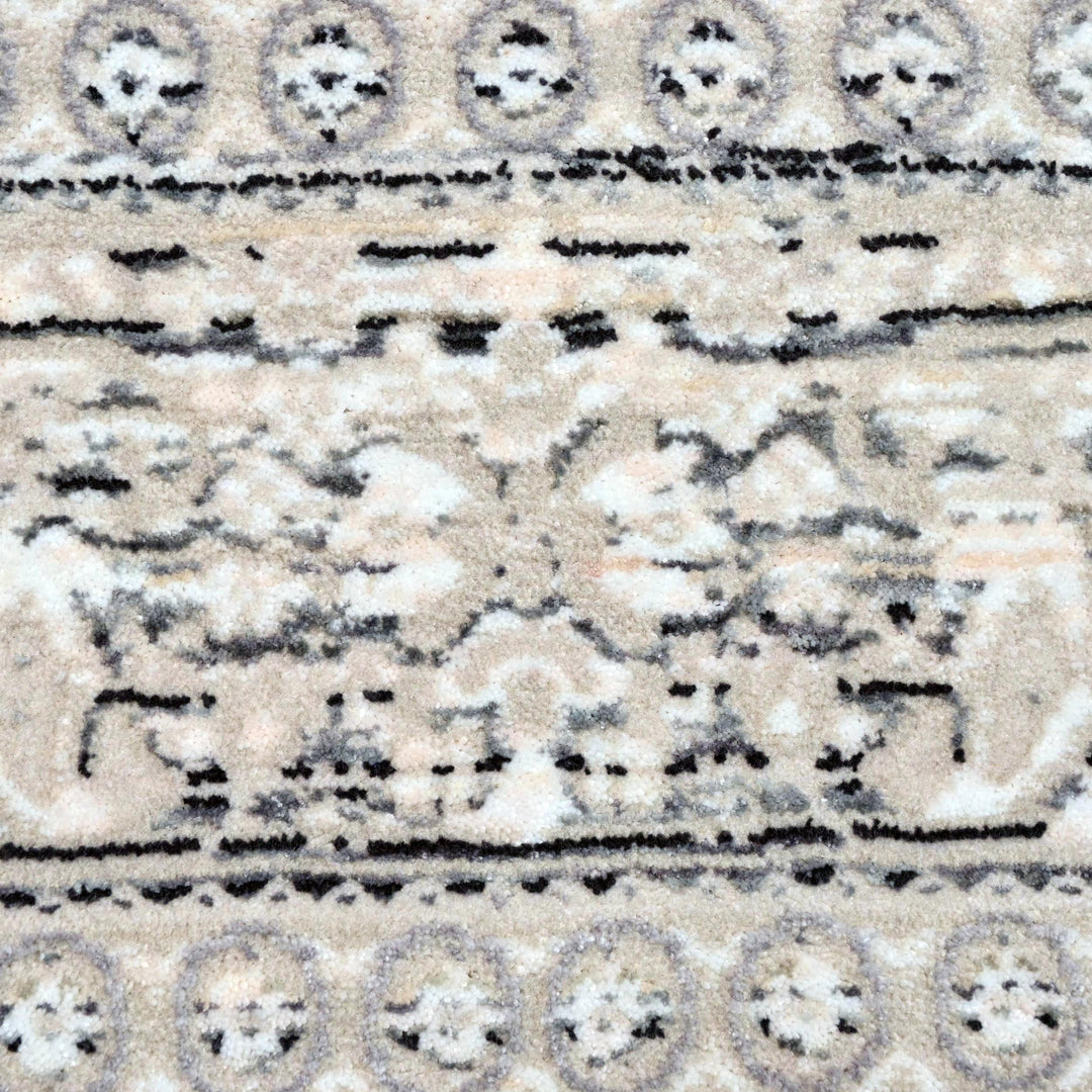 Grey & Beige Abstract Turkish Rug 5X8 ft
