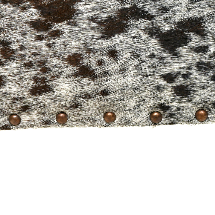 Tri-colour  Natural Cowhide Ottoman Settee 3 Seater