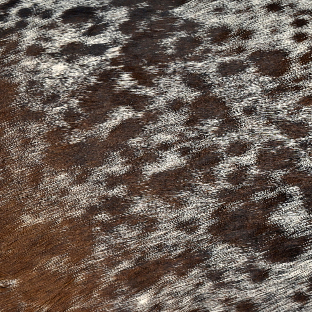 Tri-colour  Natural Cowhide Ottoman Settee 3 Seater