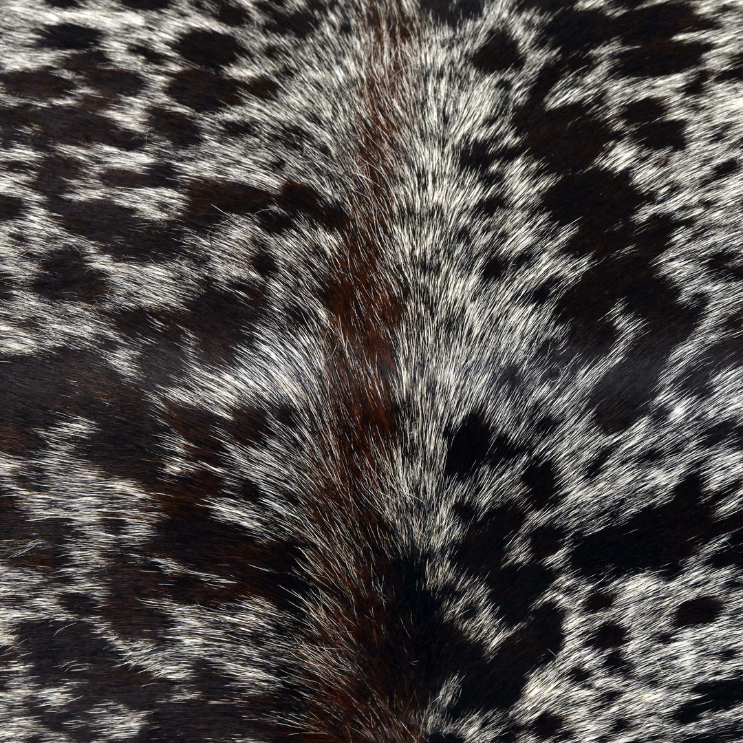 Tri-colour  Natural Cowhide Ottoman Settee 3 Seater