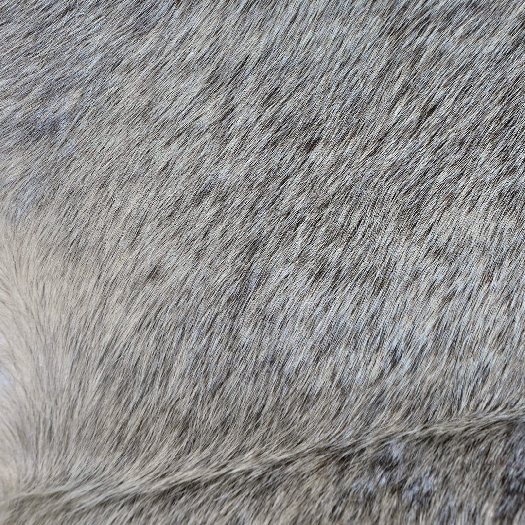 Salt & Pepper Brindle Cowhide Rug 4X4.5 FT