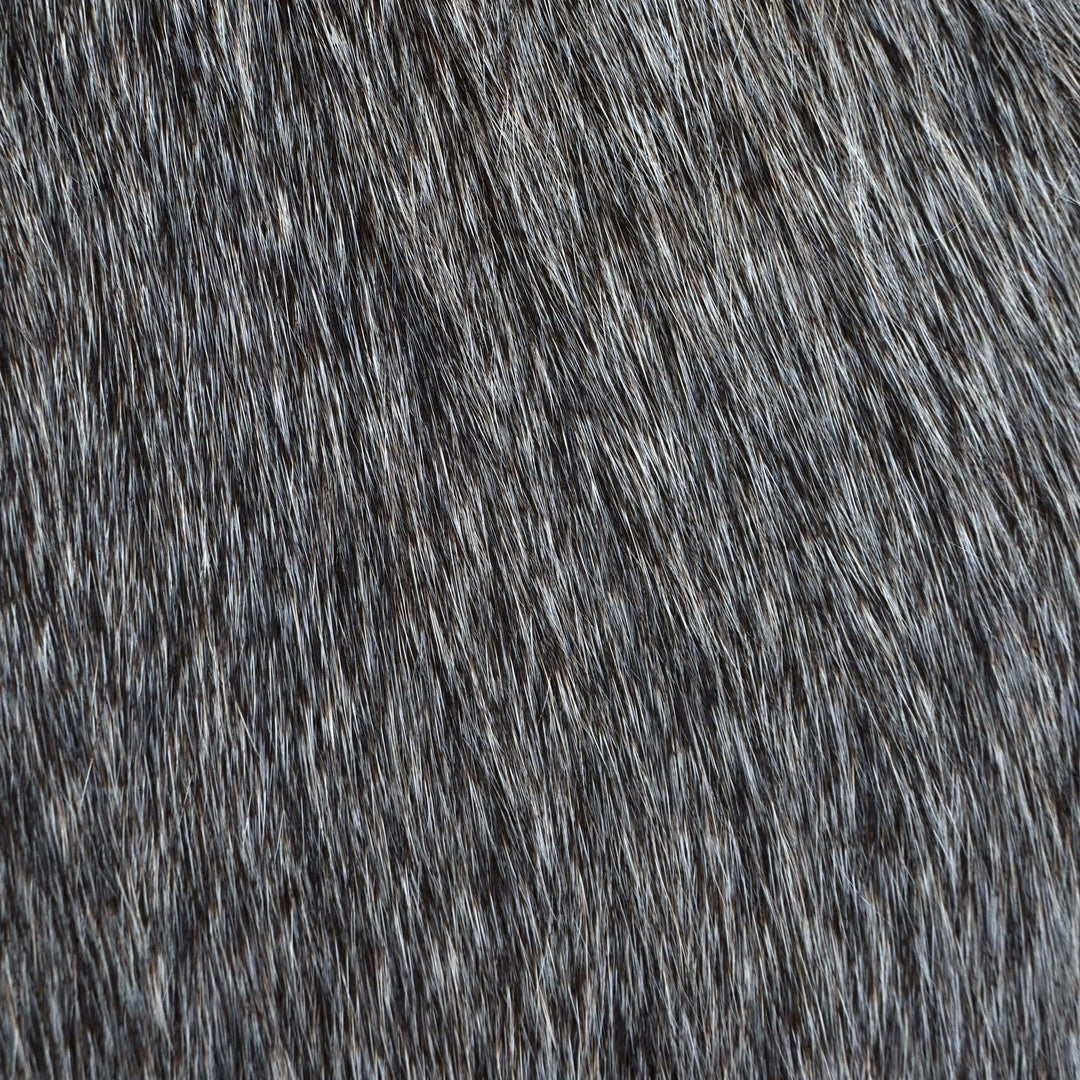 Salt & Pepper Brindle Cowhide Rug 4X4.5 FT