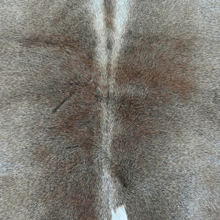 Taupe Grey & Brown Cowhide Rug 4x4 FT