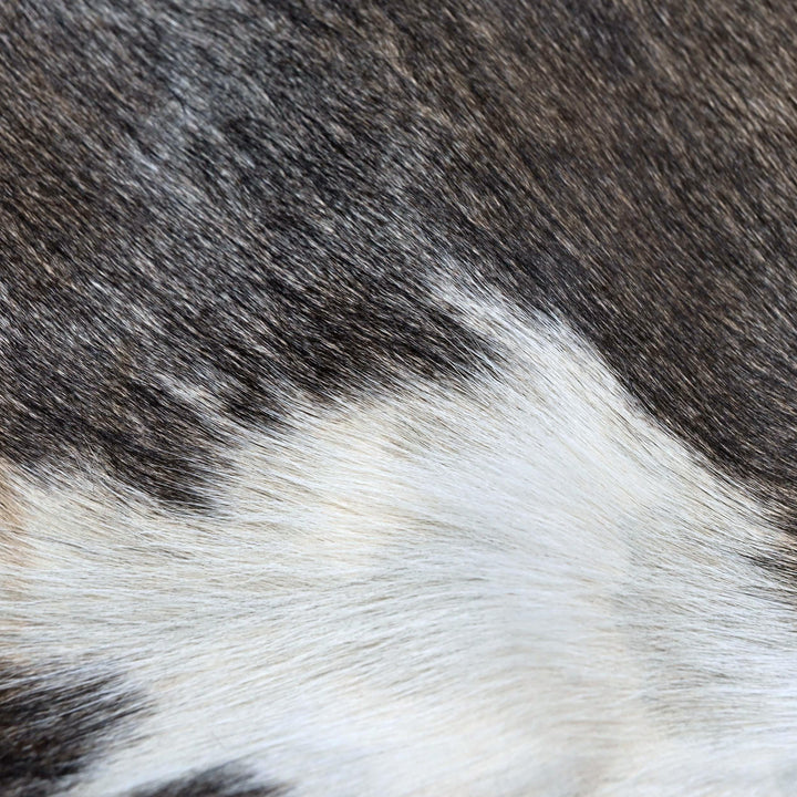 Taupe Grey & Brown Cowhide Rug 4x4 FT