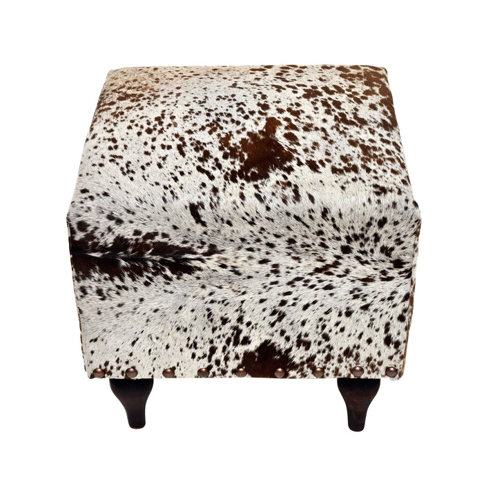 Natural Cowhide Ottoman Stool