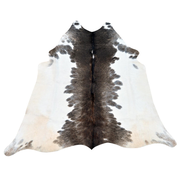 Black & White Brindle Cowhide Rug 4x4 FT