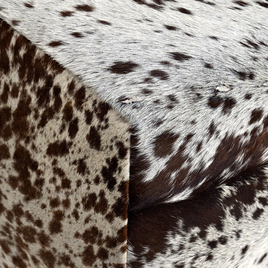 Natural Cowhide Ottoman Stool