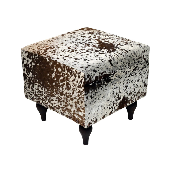 Natural Cowhide Ottoman Stool
