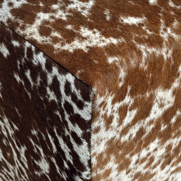 Natural Cowhide Ottoman Stool