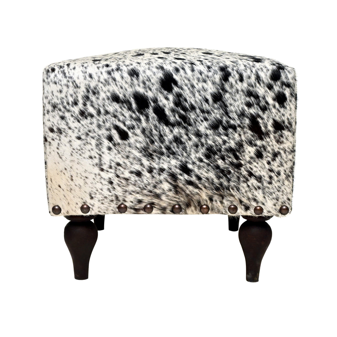 Natural Cowhide Ottoman Stool