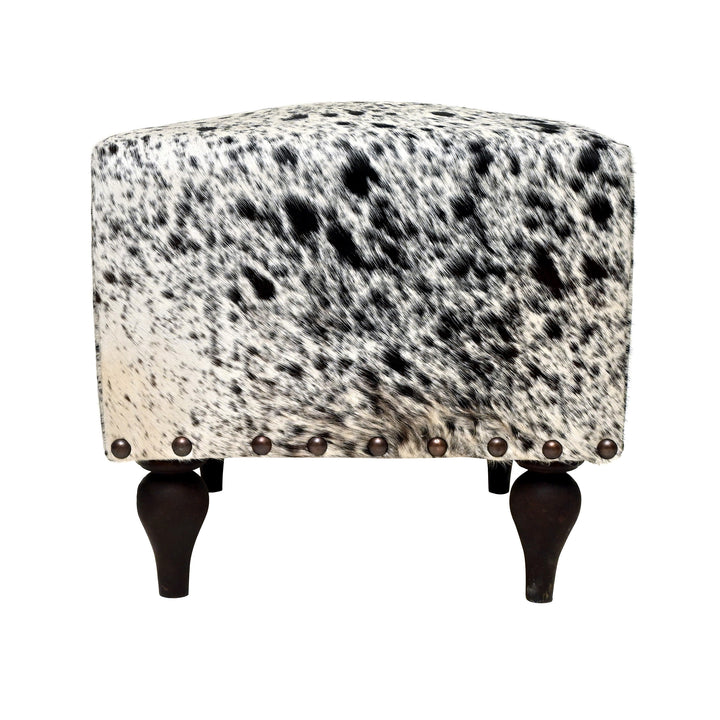Natural Cowhide Ottoman Stool