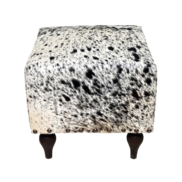 Natural Cowhide Ottoman Stool