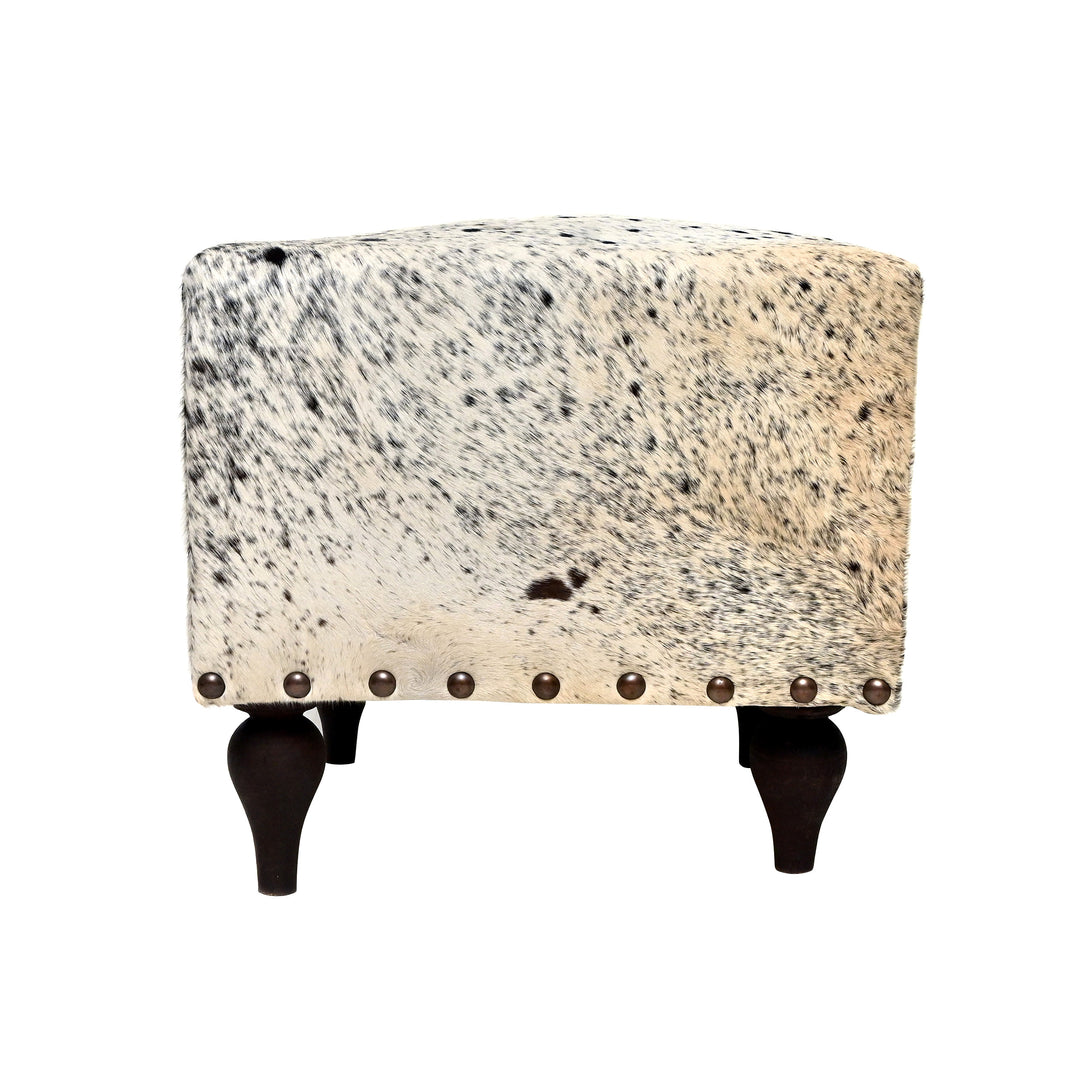 Natural Cowhide Ottoman Stool