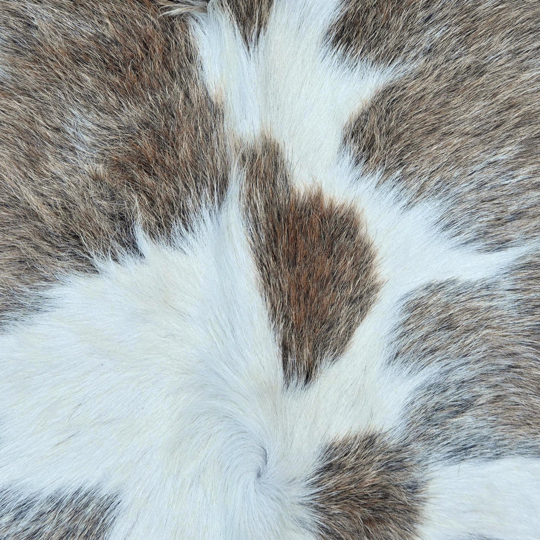 Grey Speckled Cowhide Rug 4x4 FT