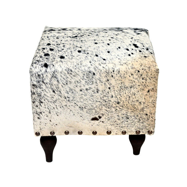 Natural Cowhide Ottoman Stool