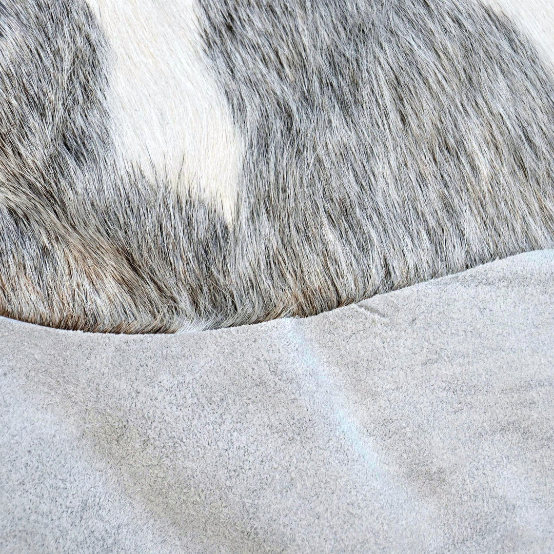 Grey Speckled Cowhide Rug 4x4 FT