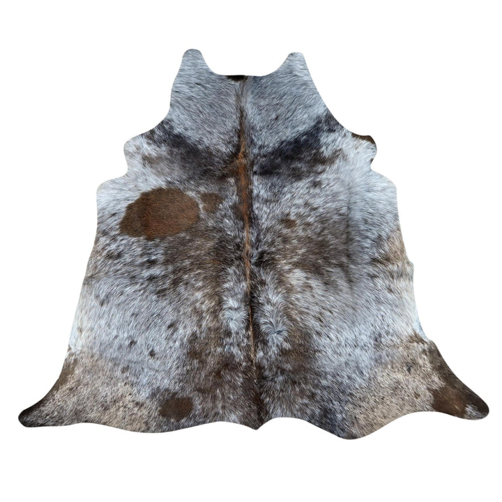 Dark Speckled Brindle Cowhide Rug 4X4.5 FT