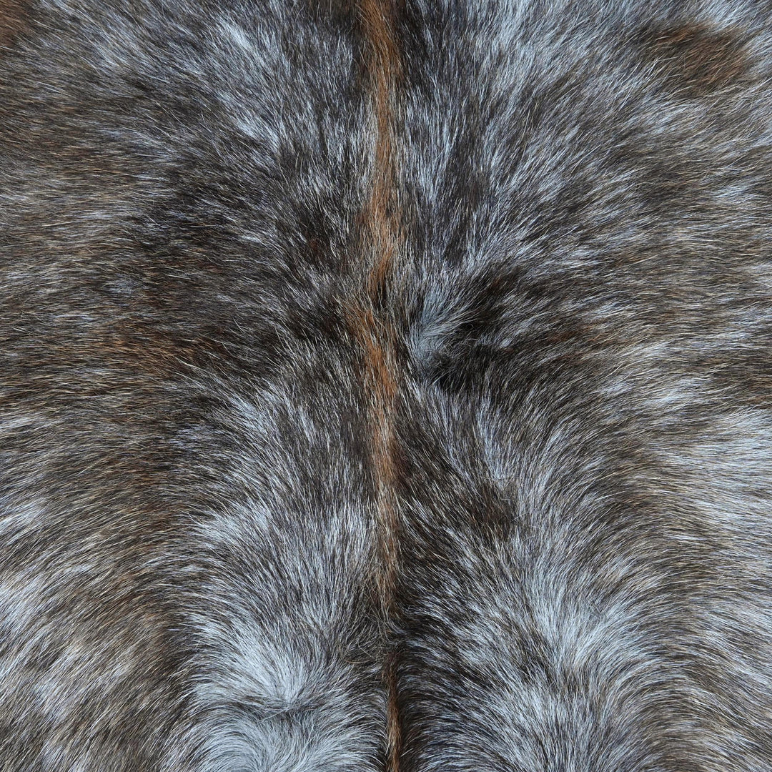 Dark Speckled Brindle Cowhide Rug 4X4.5 FT