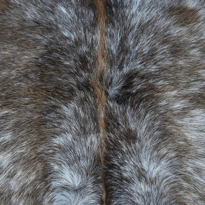 Dark Speckled Brindle Cowhide Rug 4X4.5 FT